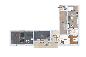 Prodej RD s dvojgaráží, saunou, vířivkou a bazénem, Svatava u Černovic